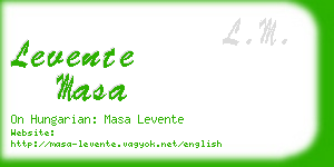 levente masa business card